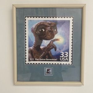 Framed Commemorative E.T the Extraterrestrial Stamp